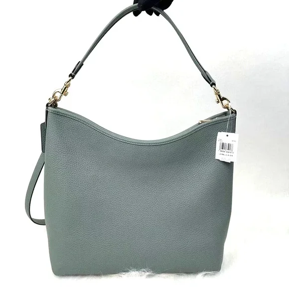 Coach Laurel Large Shoulder/Crossbody Bag Sage Soft Pebble Leather NWT CY684 - Picture 3 of 12